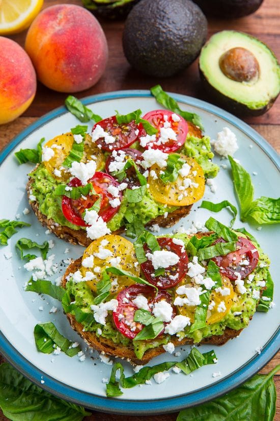 Heirloom Tomato, Avocado and Goat Cheese Plate